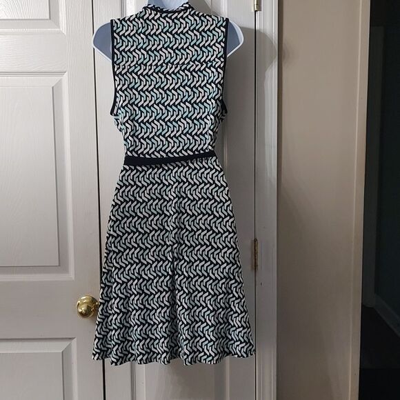 Monteau  mint green navy white summer party graduation dress Sz XL - Picture 5 of 6